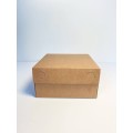 Коробка на 4 капкейки без вікна, крафт-картон, 200*200*105мм