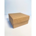 Коробка на 4 капкейки без вікна, крафт-картон, 200*200*105мм