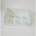 Коробка "Акваріум" на 6 капкейків пудра, 240*180*110мм