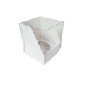 Коробка для 1 капкейка Акваріум біла, 90*90*110мм
