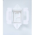 Коробка на 2 капкейки, біла, вікно з прозорою плівкою, 160*110*110мм