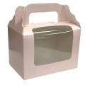 Коробка на 2 капкейки, пудра, вікно з прозорою плівкою, 160*110*110мм