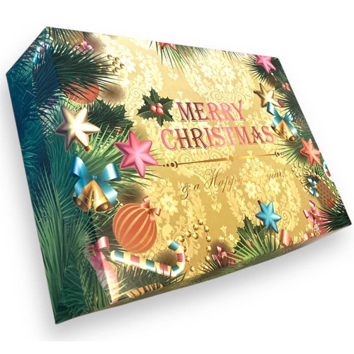 Коробка "Merry Christmas" без віконця на 12 капкейків, 354*241*90мм