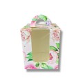 Коробка на 1 капкейк "Квіти Півонія" з вікном, 90*90*110мм