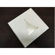 Коробка "Ялинка" з тисненням золотом, 200*200*50