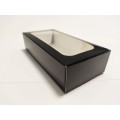 Коробка для макаронс чорна лакована, 200*100*50