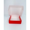 Коробка для макаронс, еклерів, зефіру без вікна червона, 150*150*50