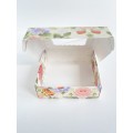 Коробка для макаронс, пряників "Півонія" з квадратно-зубчастим віконцем, 150*150*50