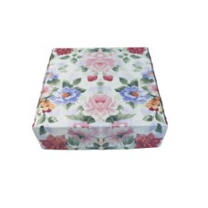Коробка «Півонії» для макаронс, біжутерії без вікна, 150*150*50