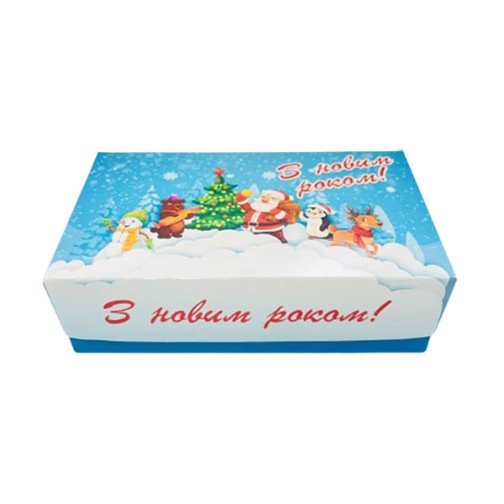 Коробка для макарунс "З Новим роком!", 200*120*60