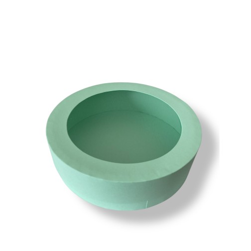 Коробка «тубус» для макаронс з пластиковим віконцем, колір - м'ята, 210*60мм