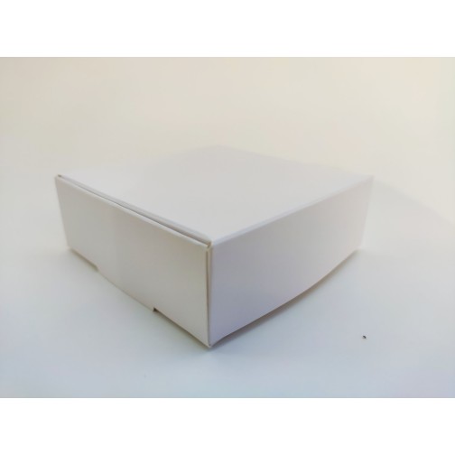 Картонна упаковка для пряників, макаронс, еклерів, біжутерії БІЛА БЕЗ ВІКНА 100*100*35