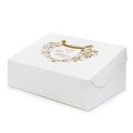 Коробка "Make with love" тиснення золотом для макаронс, пряників, 225*150*60мм