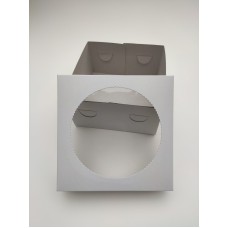 Коробка з макулатурного картону із вікном, 200*200*105мм