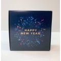 Коробка "Happy New Year" салют з тисненням, 150*150*50