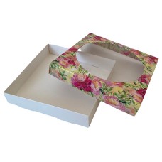 Коробка "Квіти акварель" із вікном, 200*200*35