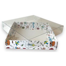 Картонна коробка для пряників, сувенірів, біжутерії патріотична, 150*150*35мм