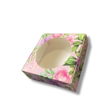 Коробка "Квіти Півонія" із вікном, 150*150*50