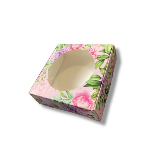 Коробка "Квіти Півонія" із вікном, 150*150*50