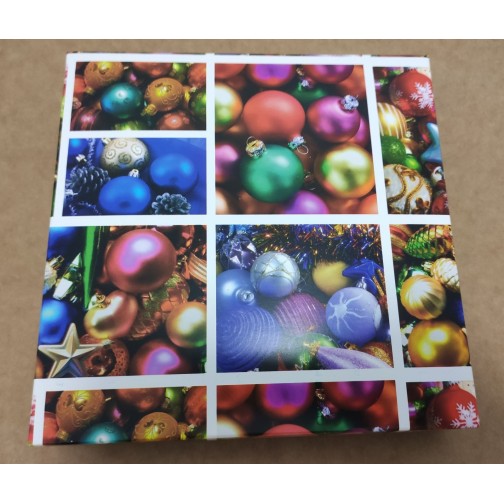 Коробка для пряників "Новорічні іграшки", 150*150*35