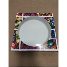 Коробка для пряників "Новорічні іграшки" із вікном, 200*200*35