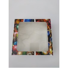 Коробка "Новорічні іграшки" із вікном, 150*150*50