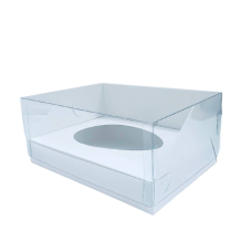 Акваріум білий під новий десерт «Яйце», 240*180*110мм