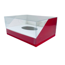 Акваріум червоний під новий десерт «Яйце», 240*180*110мм