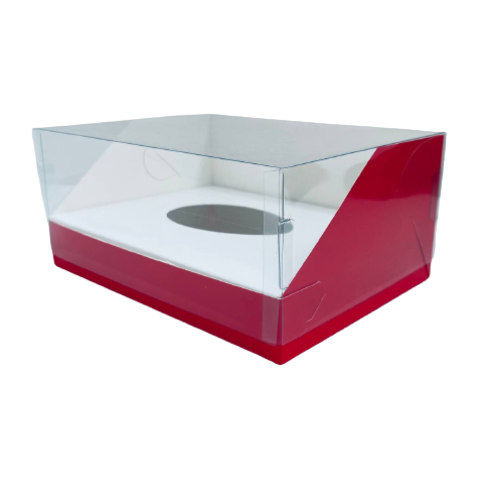 Акваріум червоний під новий десерт «Яйце», 240*180*110мм