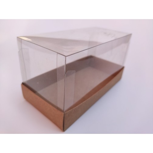 Коробка "Акваріум" крафт для кексу, 170*80*90мм