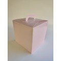 Коробка "Будиночок" кольору пудри із захисним лаком, 210*210*210мм