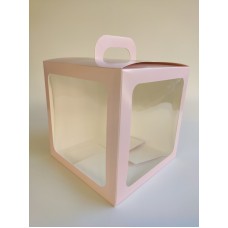 Коробка "Будиночок" кольору пудри із захисним лаком, 210*210*210мм