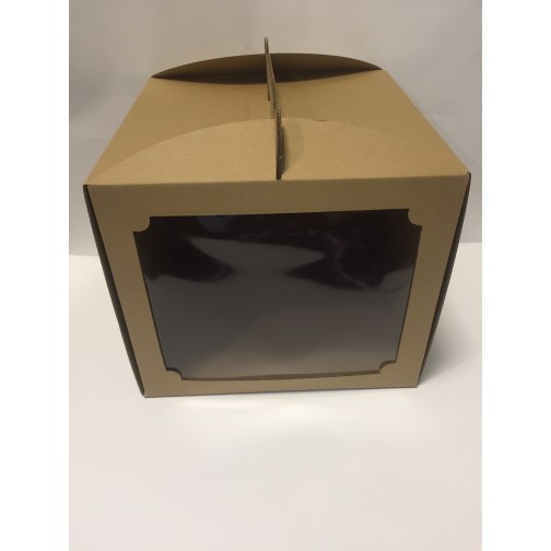 Коробка для торта "Бура-бура" з вікном, 300*300*300мм.