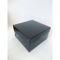Коробка «Чорна» для бенто-тортів, кексів, сувенірів, 160*160*90мм.