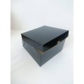 Коробка «Чорна» для бенто-тортів, кексів, сувенірів, 160*160*90мм.