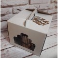 Коробка для торта з мікрогофри, з віконцем. Розмір 300*300*250