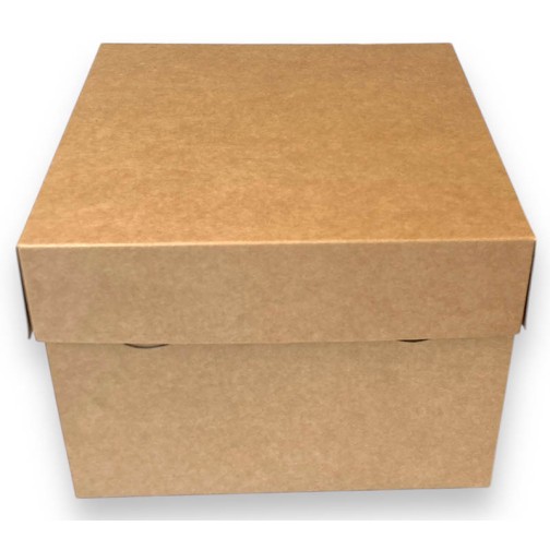 Коробка для бенто-тортів «Крафт» без вікна, 200*200*150мм