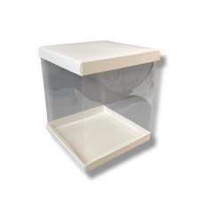 Коробка для торта з прозорими стінками, 170*170*200мм