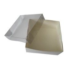 Коробка з прозорою кришкою для бенто-тортів, 170*170*80мм