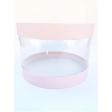 Коробка "Тубус" світло-рожева для мусових тортів, 250*165