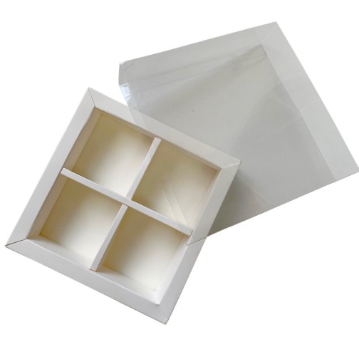 Коробка для моті на 4 шт. біла, 130*126*35