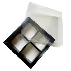 Коробка для моті на 4 шт. чорна, 130*126*35