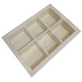 Коробка для моті на 6 шт. біла, 190*128*35