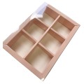 Коробка для моті на 6 шт. пудрова, 190*128*35