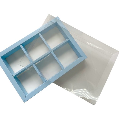 Коробка для моті на 6 шт. блакитна, 190*128*35