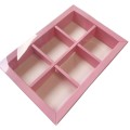 Коробка для моті на 6 шт. рожева, 190*128*35