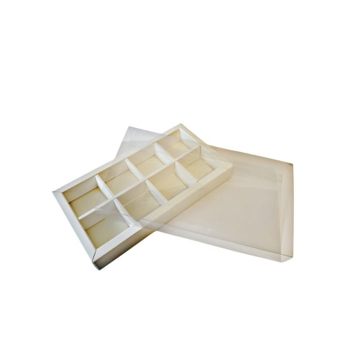 Коробка для моті на 8 шт. біла, 258*128*35