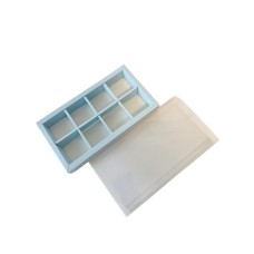 Коробка для моті на 8 шт. блакитна, 258*128*35
