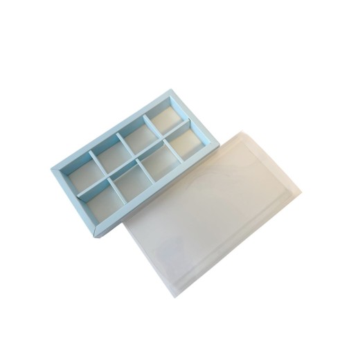 Коробка для моті на 8 шт. блакитна, 258*128*35