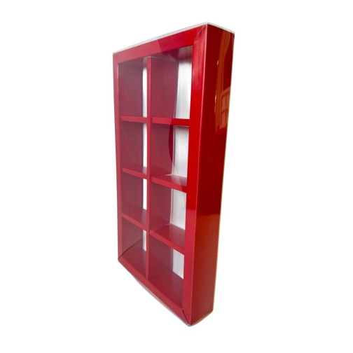 Коробка для моті на 8 шт. червона, 258*128*35